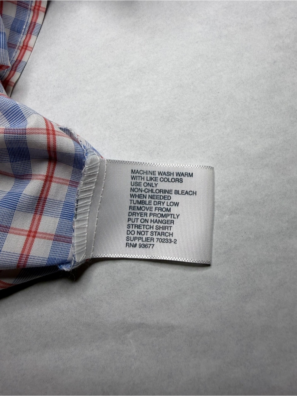 Stafford Pink and Blue Check Long-Sleeve Dress Shirt - Picture 6 of 6